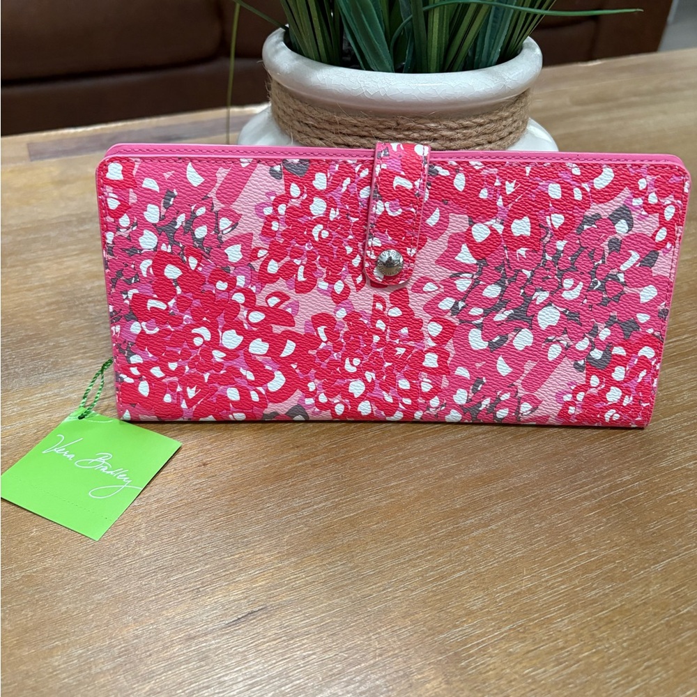 Vera Bradley Bloom Pink Slim Travel Organizer